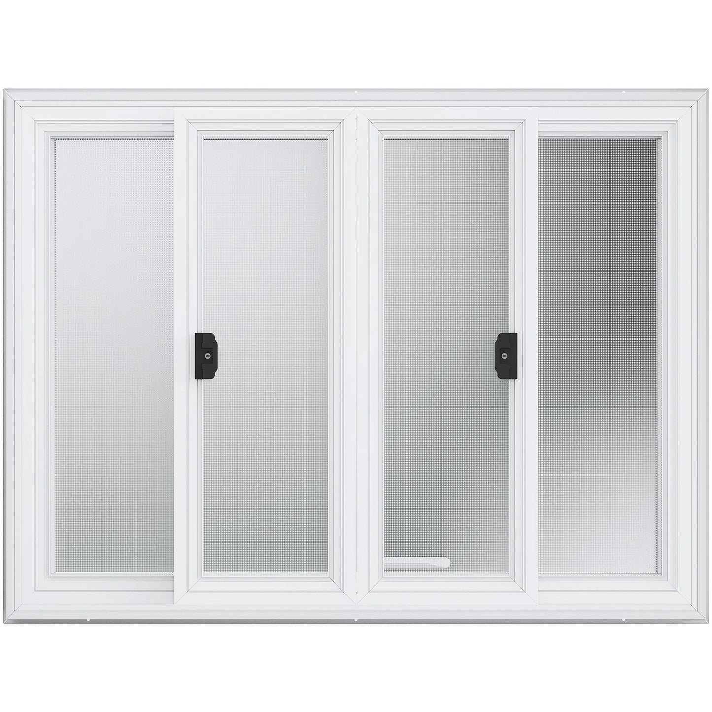 VEVOR Concession Window 48X36, Aluminum Alloy Food Truck Service Window with 4 Horizontal Sliding Windows & Awning Door & Drag Hook, up to 85 Degrees Serving Window for Food Truck Concession Trailer