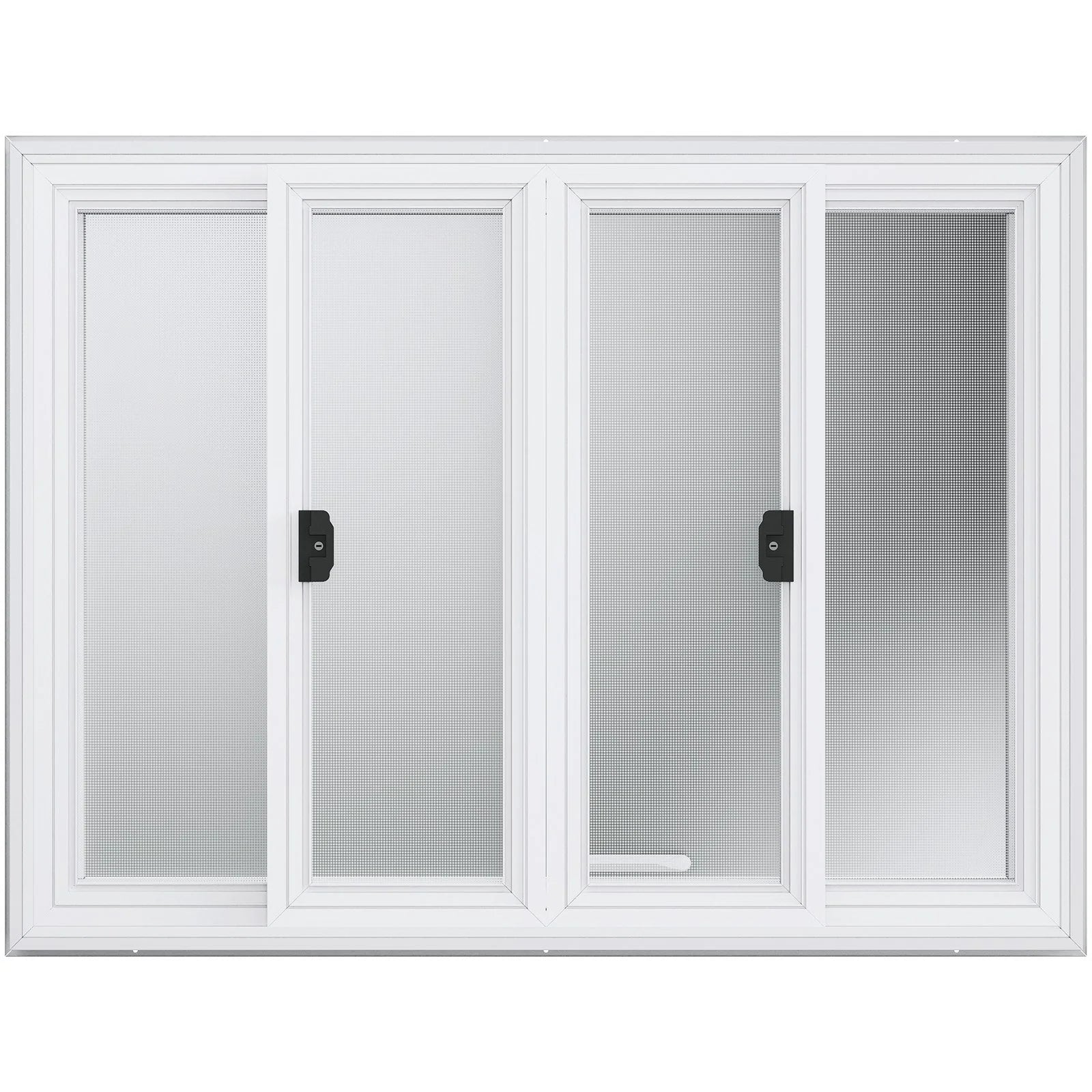 VEVOR Concession Window 48X36, Aluminum Alloy Food Truck Service Window with 4 Horizontal Sliding Windows & Awning Door & Drag Hook, up to 85 Degrees Serving Window for Food Truck Concession Trailer