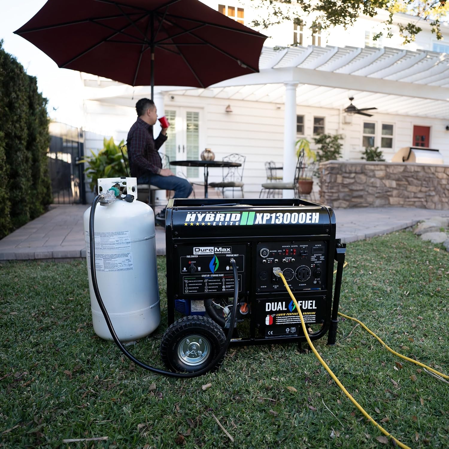 XP13000EH 13,000-Watt Dual Fuel Portable Generator - Gas & Propane, Electric Start, Whole Home Backup Power, Transfer Switch Ready, RV & Emergency Ready